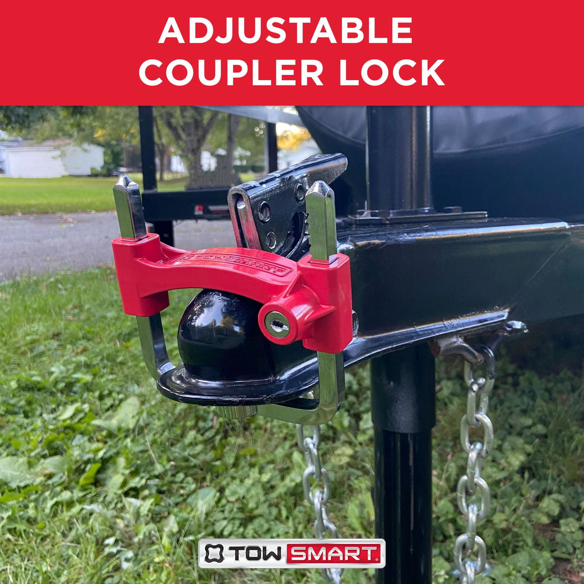 TowSmart chrome coupler lock, view 4