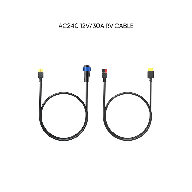 BLUETTI 12V 30A RV cable with aviation plug and bare leads