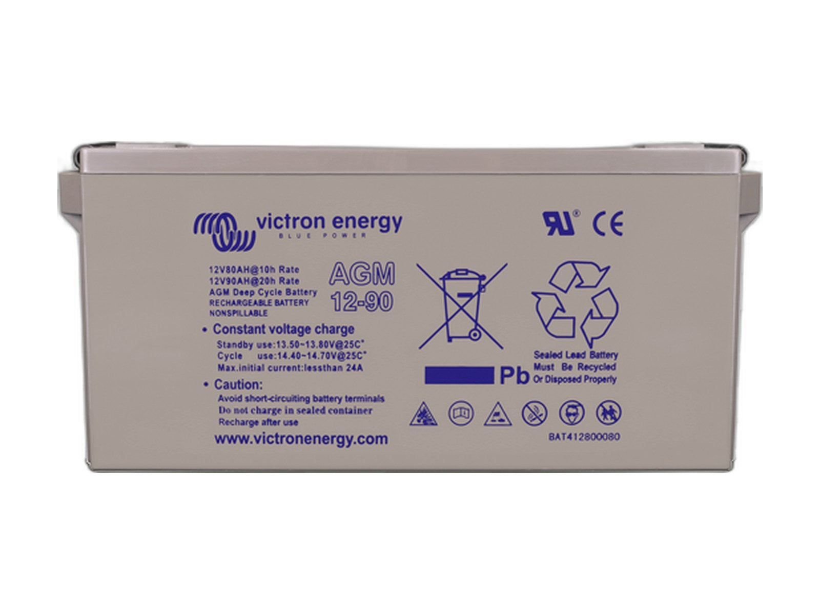 agm deep cycle battery c20 capacity on white background