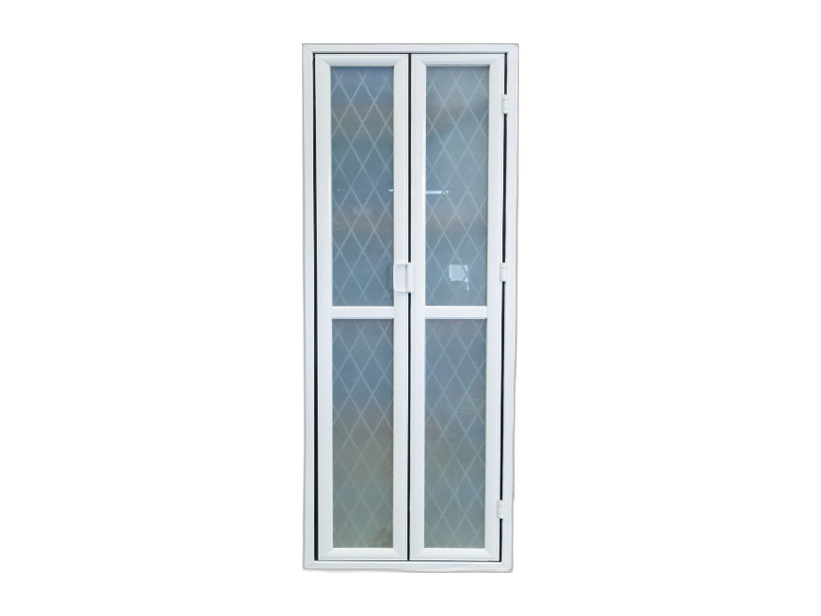 bathroom door on white background