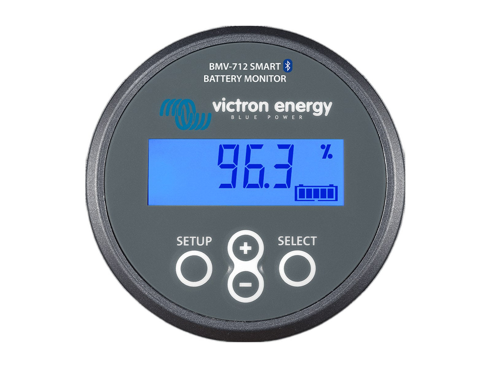 battery monitor bmv smart black on white background