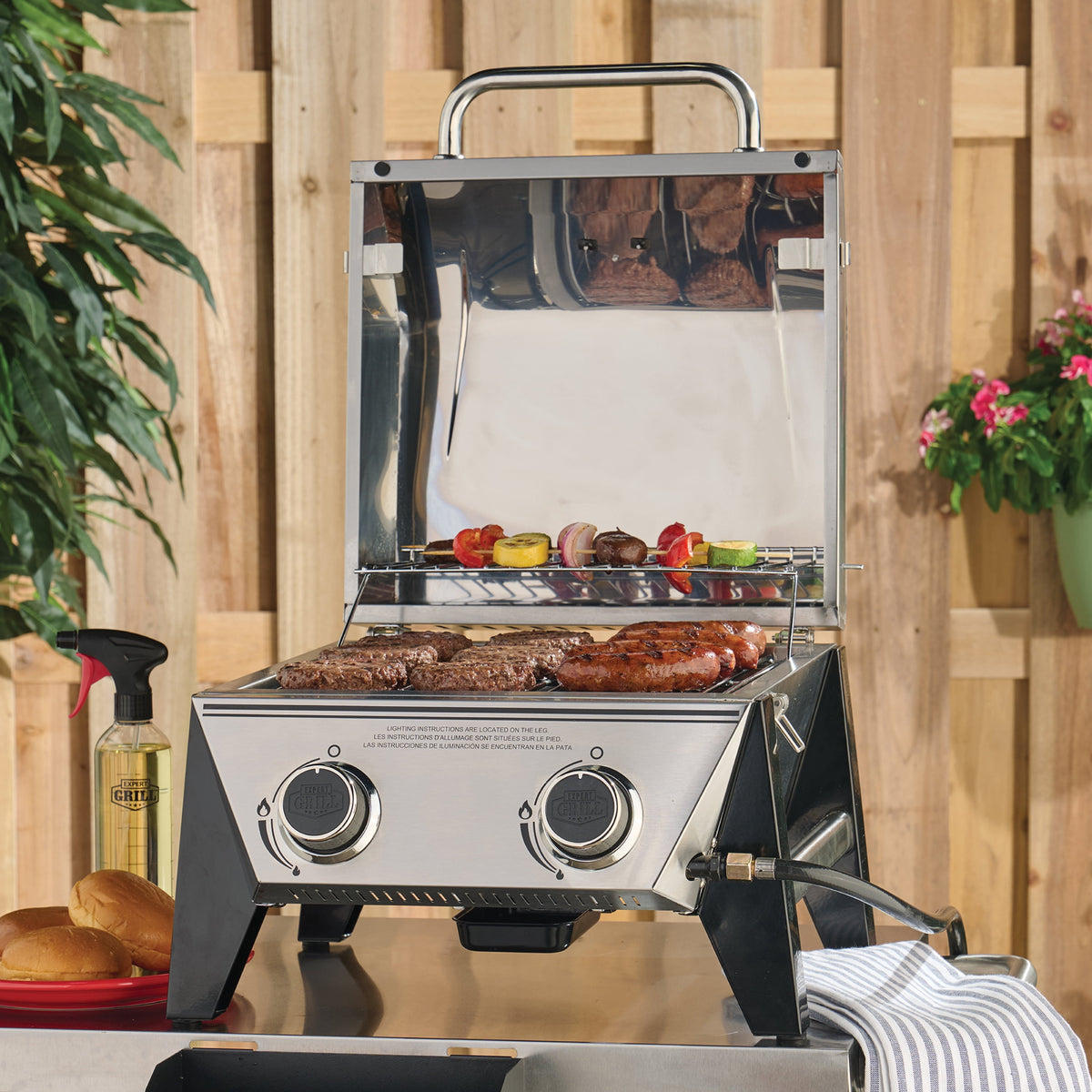 Expert Grill 2-burner tabletop grill, view 4