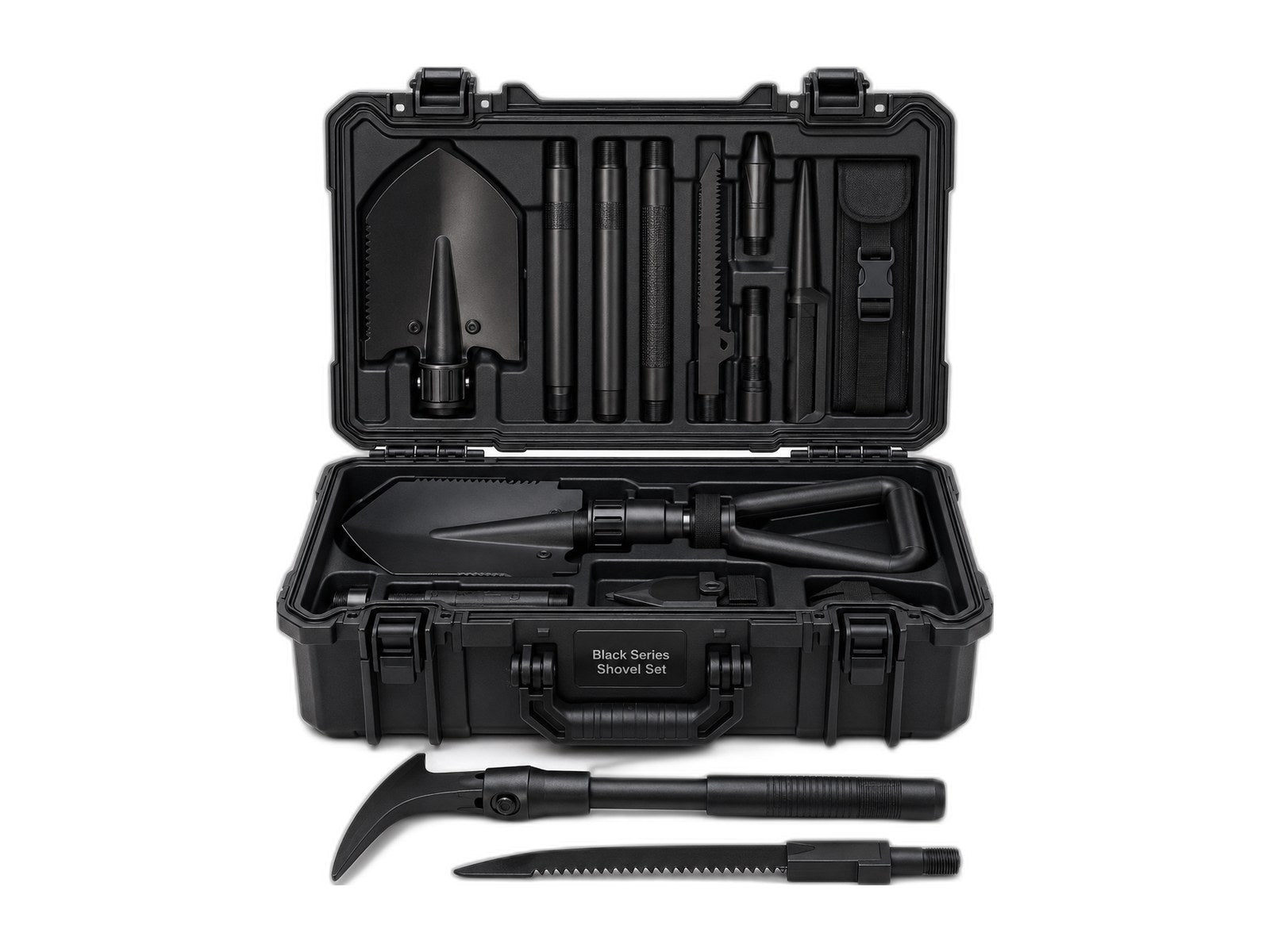 black series shovel set on white background