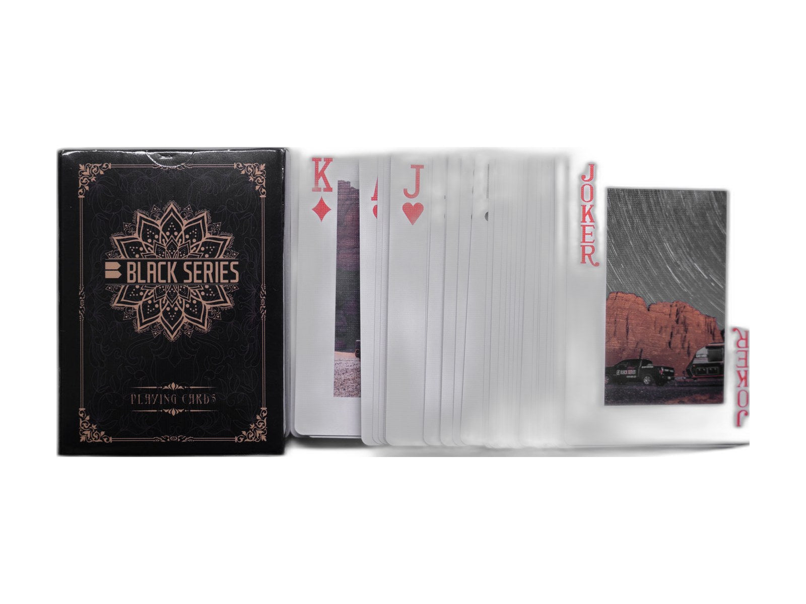 blackseries poker cards on white background