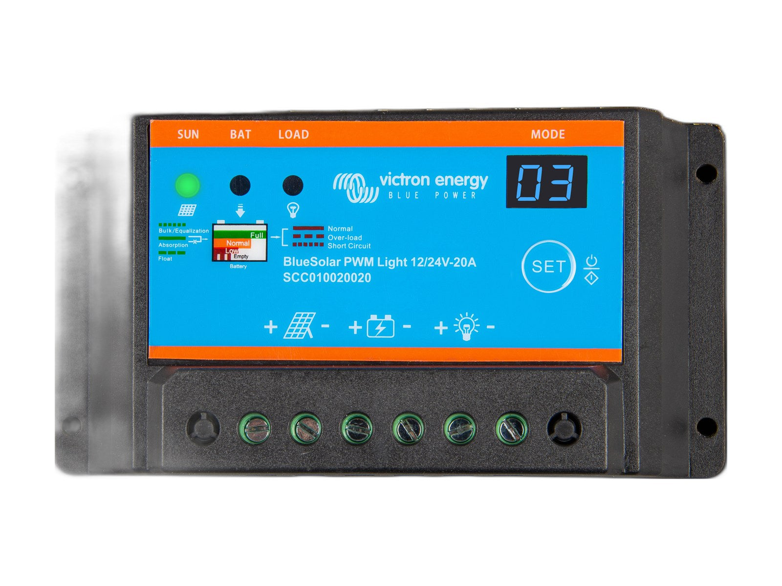bluesolar pwm light on white background