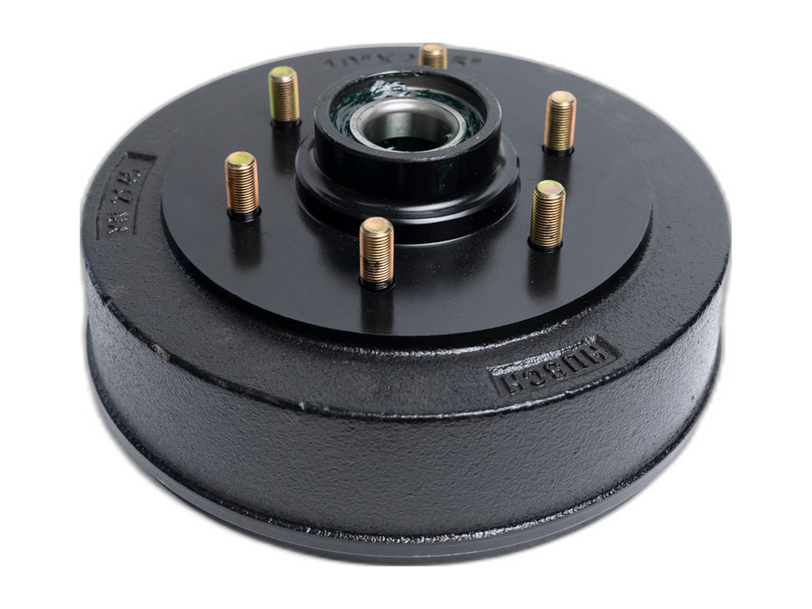 brake drum hub on white background