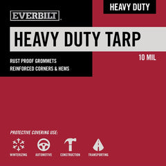 Brown and silver heavy duty tarp detail