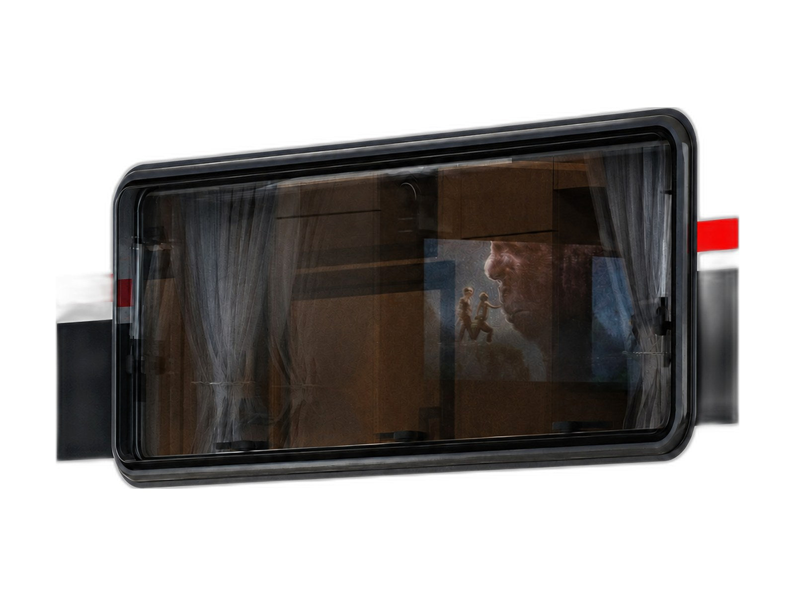 black series rv replacement window on white background
