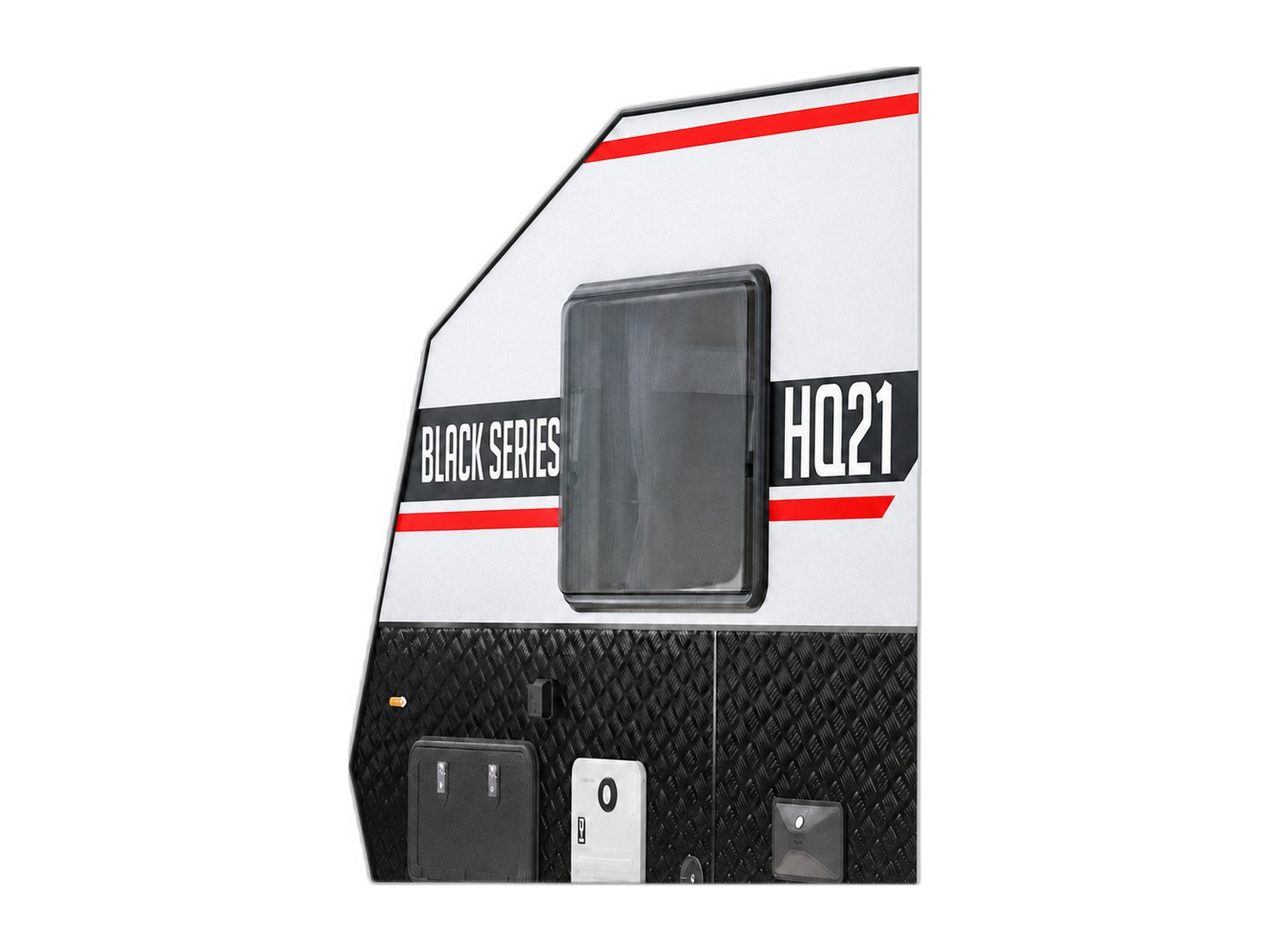 black series rv replacement window on white background