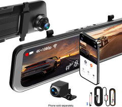 4K mirror dash cam, view 2