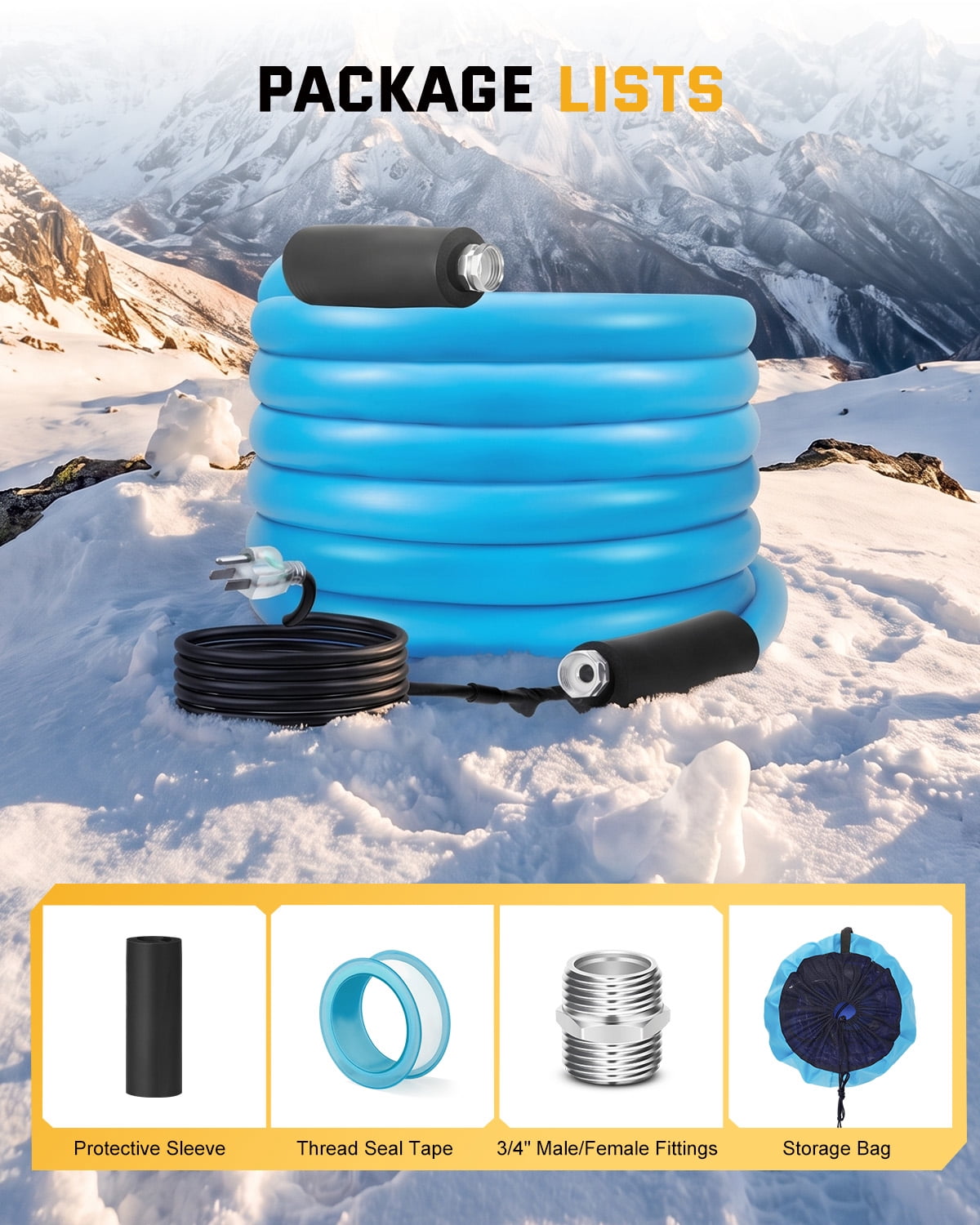 Kohree 25 ft heated water hose, view 6