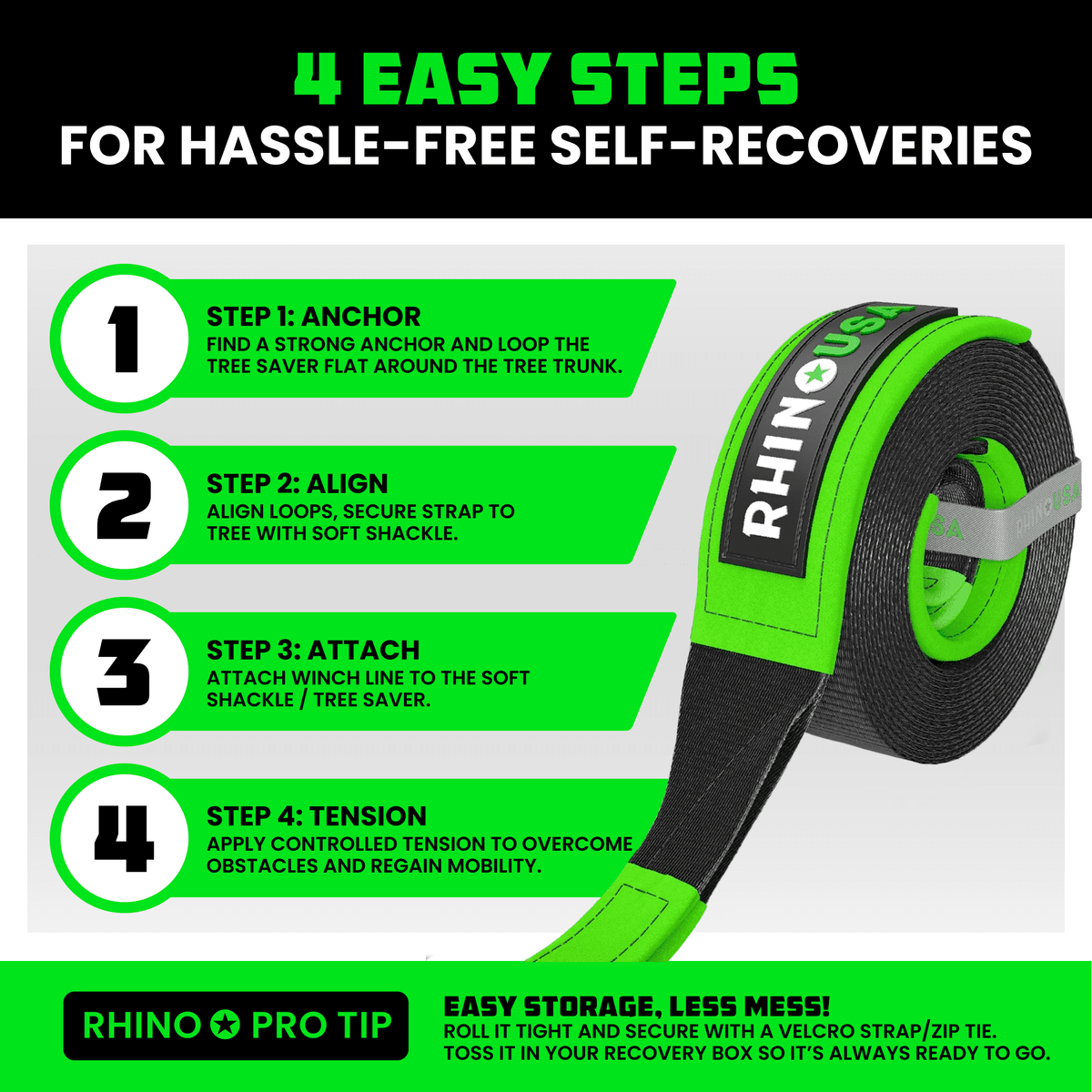 Rhino USA tree saver strap, view 5