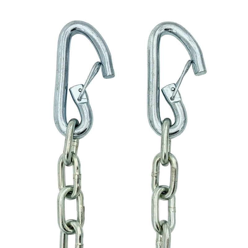 Peerless trailer safety chain 1/4 x 72 with latching S-hooks