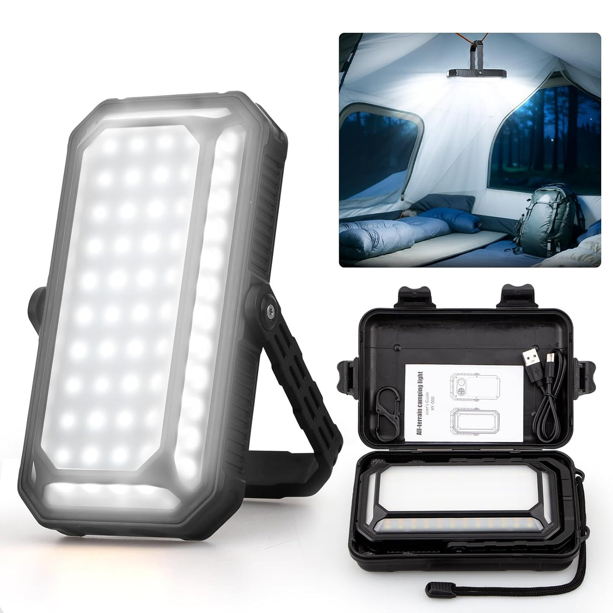 Rechargeable LED Camping Lantern 10000mAh 120+ Hrs – product photo on white background