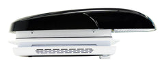 Carbonogy RV roof vent fan, black glossy cover side profile