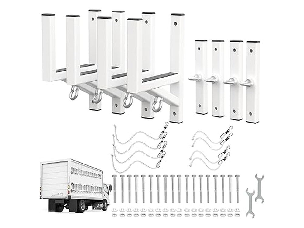 Cargo Trailer Ladder Rack 400lb Side Mount on white background