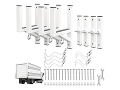 Cargo trailer ladder rack side mount with ladder