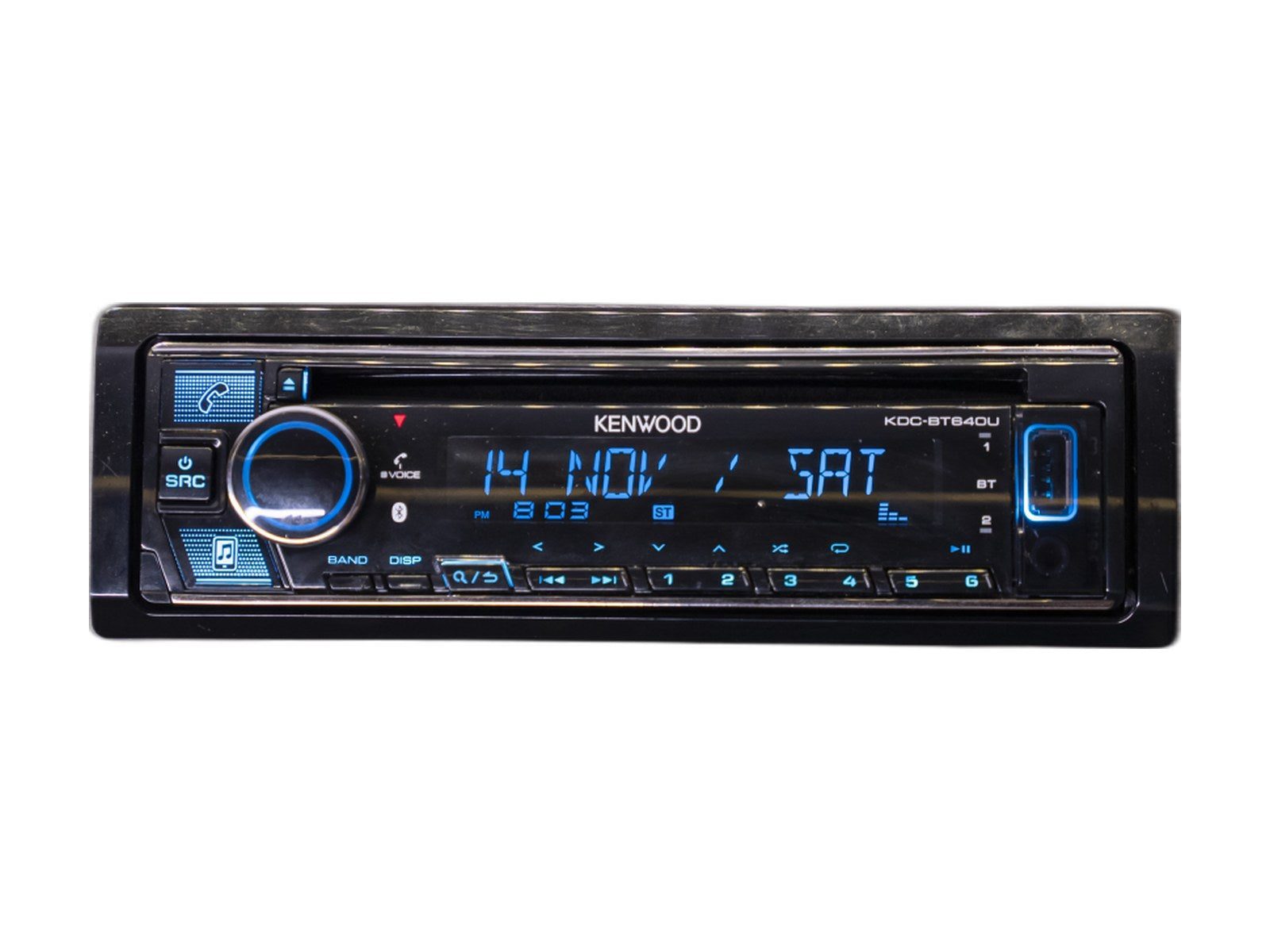 cd player on white background