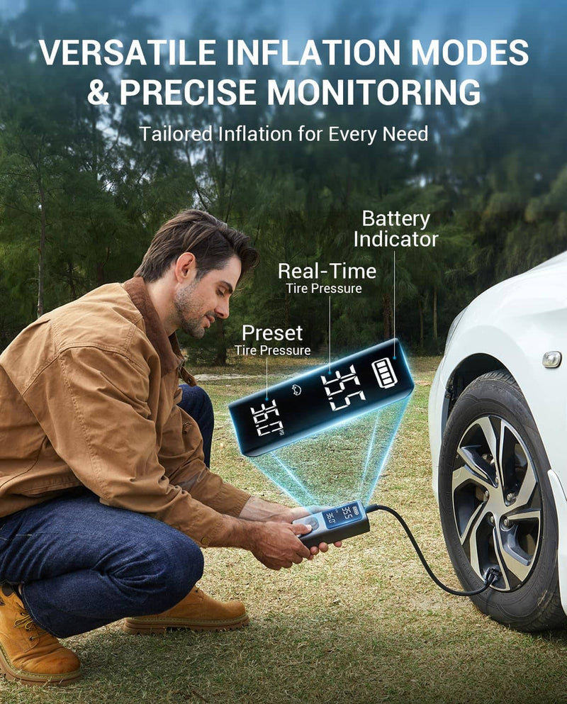 Cordless portable tire inflator, view 5