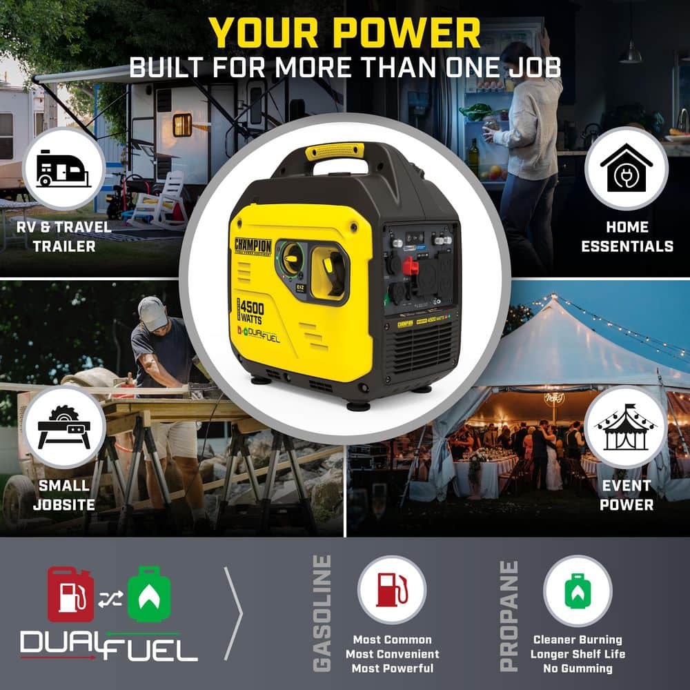 Champion 4500W dual fuel inverter generator