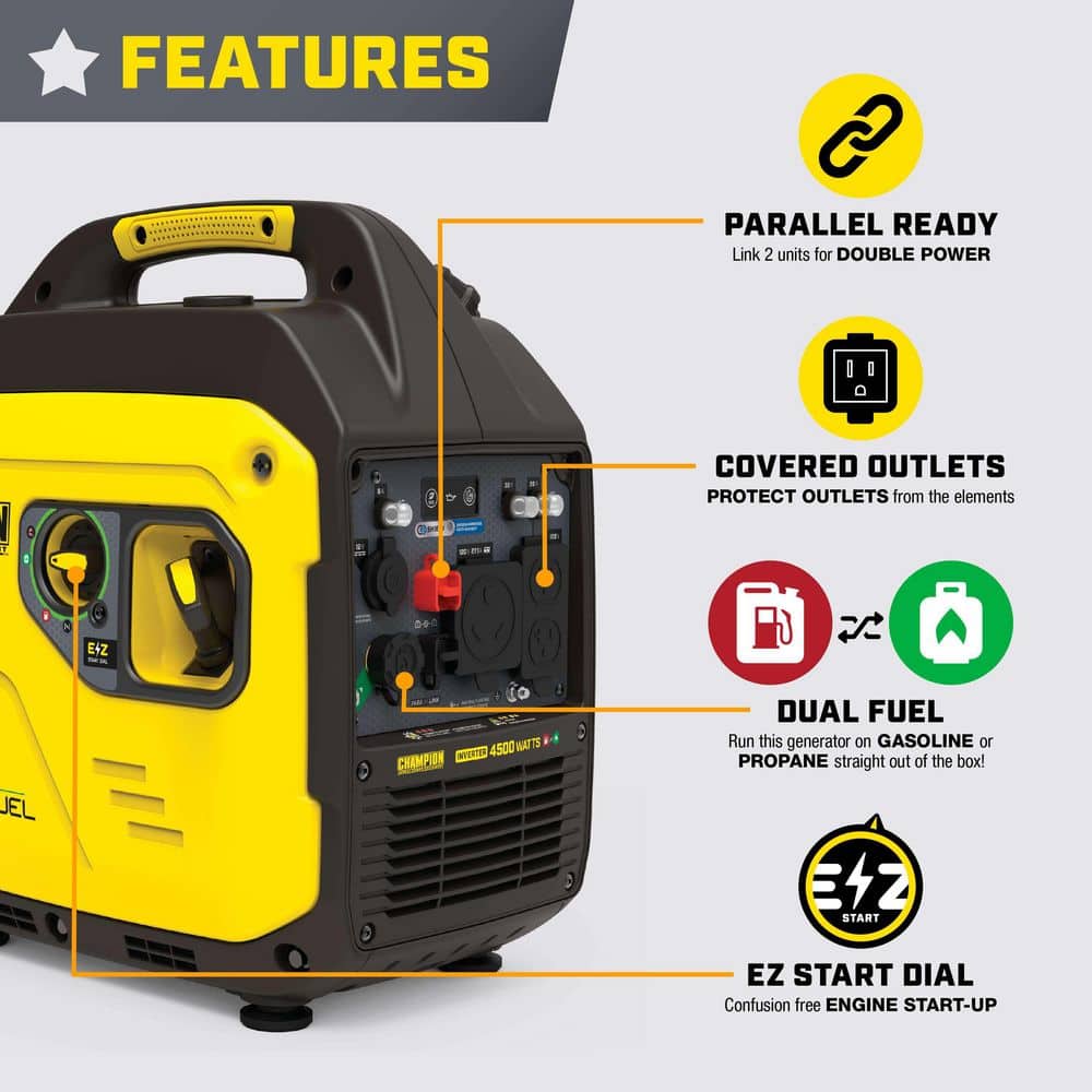 Champion 4500W dual fuel inverter generator