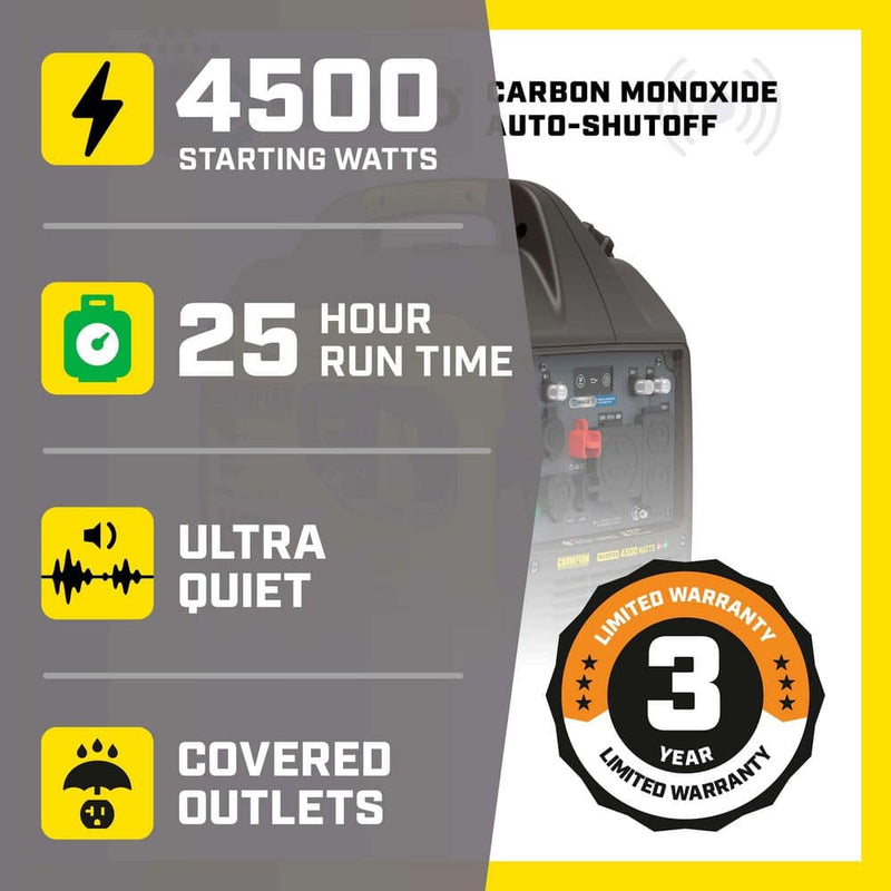 Champion 4500W dual fuel inverter generator
