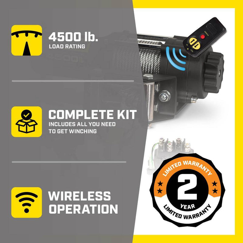 4,500 lb ATV/UTV winch kit