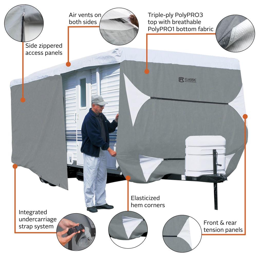 Classic Accessories PolyPro III travel trailer cover 30-33 ft