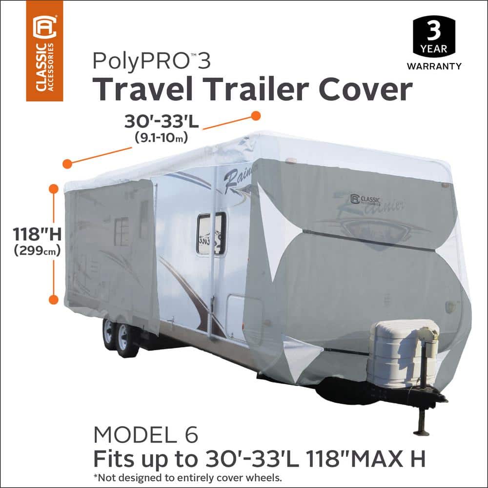 Classic Accessories PolyPro III travel trailer cover 30-33 ft