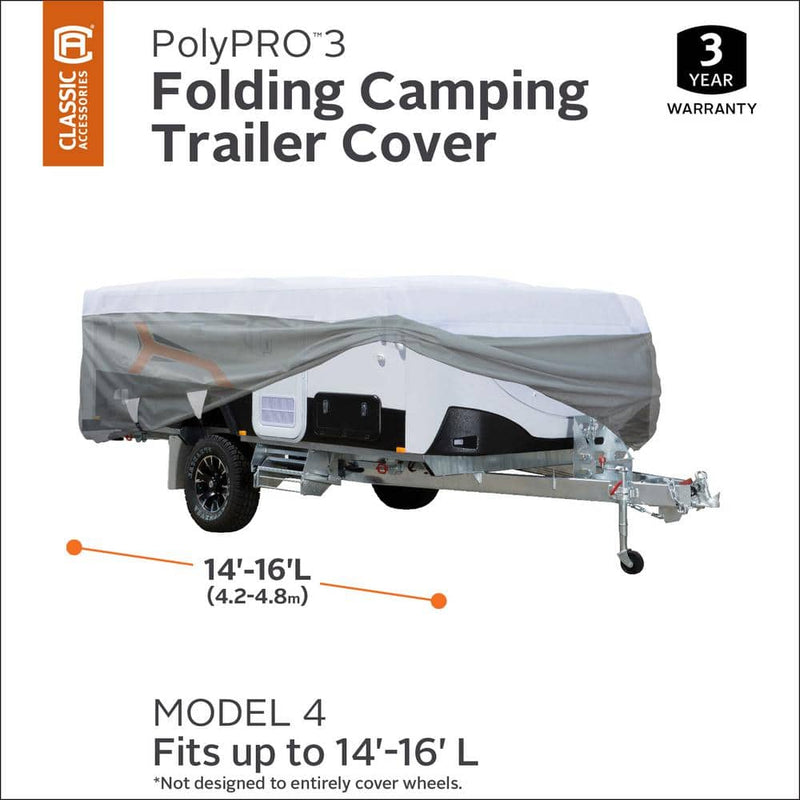 Classic Accessories folding camping trailer cover 14-16 ft