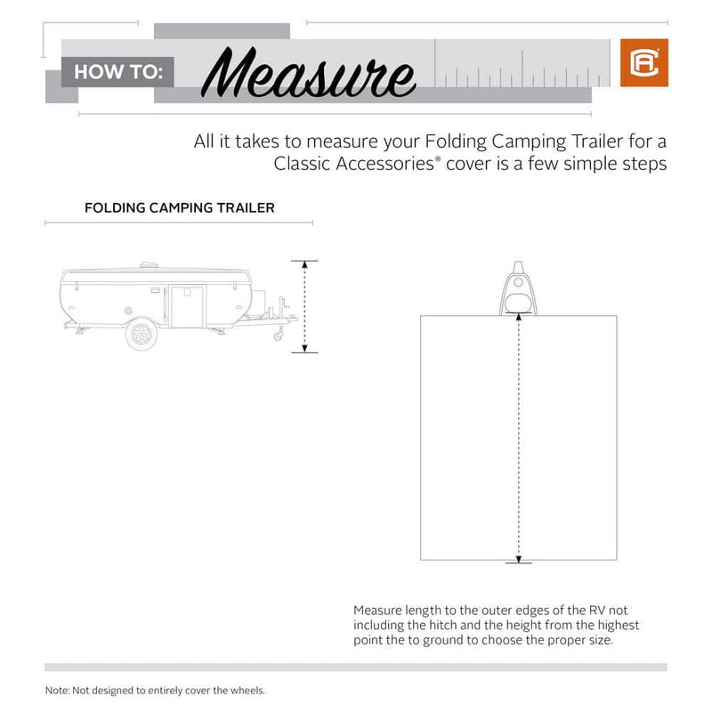 Classic Accessories folding camping trailer cover 14-16 ft