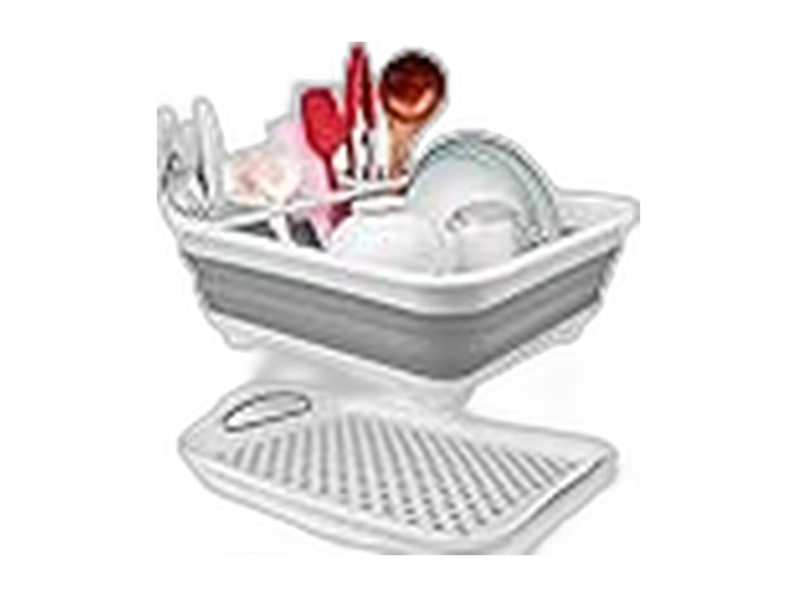 collapsible dish drying rack portable dish drainers on white background