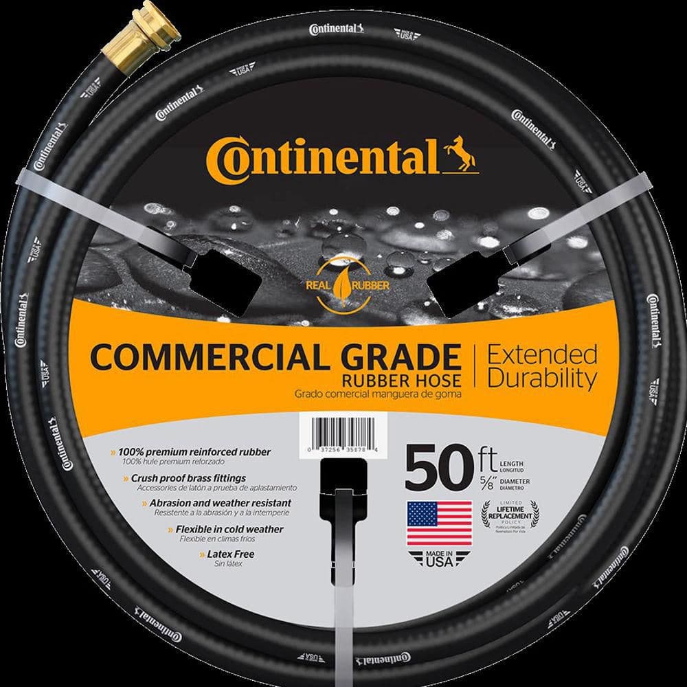 Continental rubber water hose, 50 ft