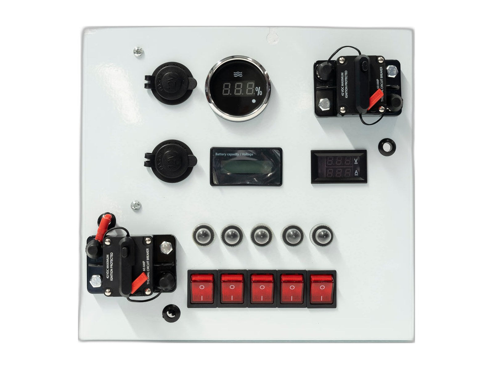 control panel on white background