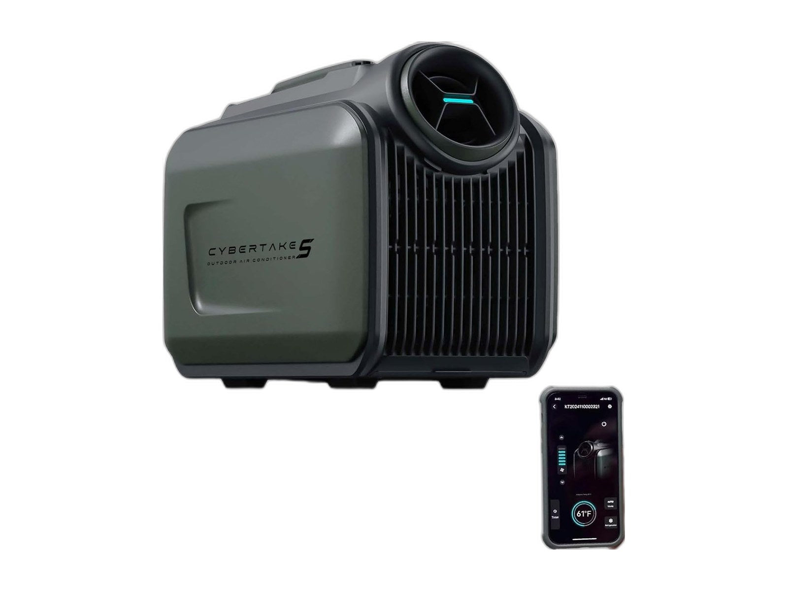 cybertake s1 pro portable camping air conditioner on white background