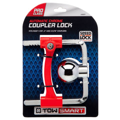 TowSmart chrome coupler lock, view 2