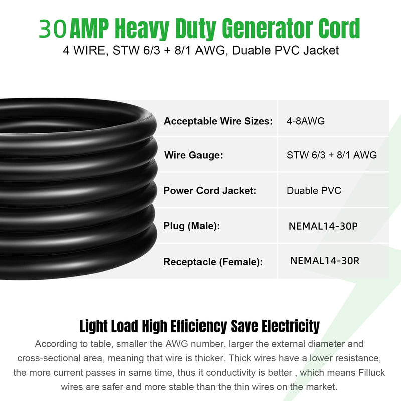 SPEEDWOW 30 amp twist-lock extension cord, view 6