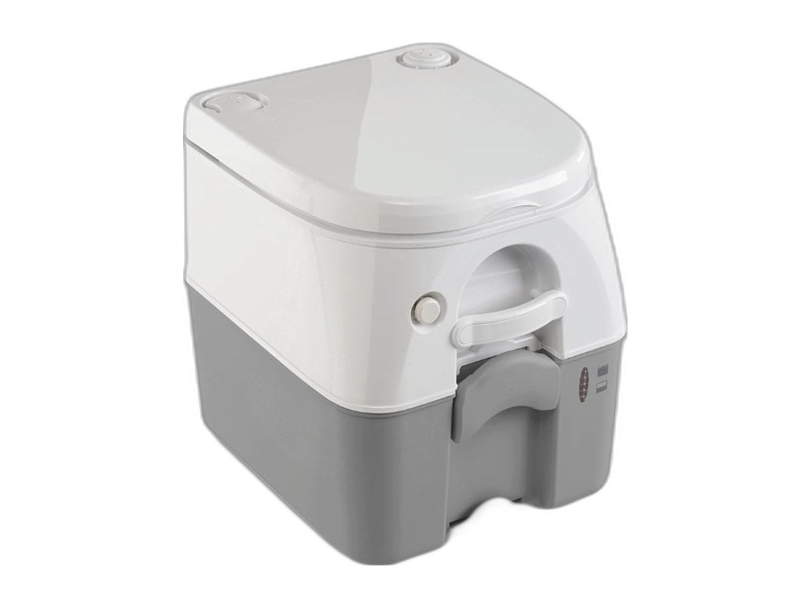 dometic portable toilet 5 gallon gray on white background