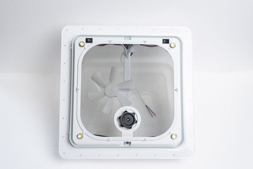 Basic Bathroom Fan with LED Light - 12V – Black Series
