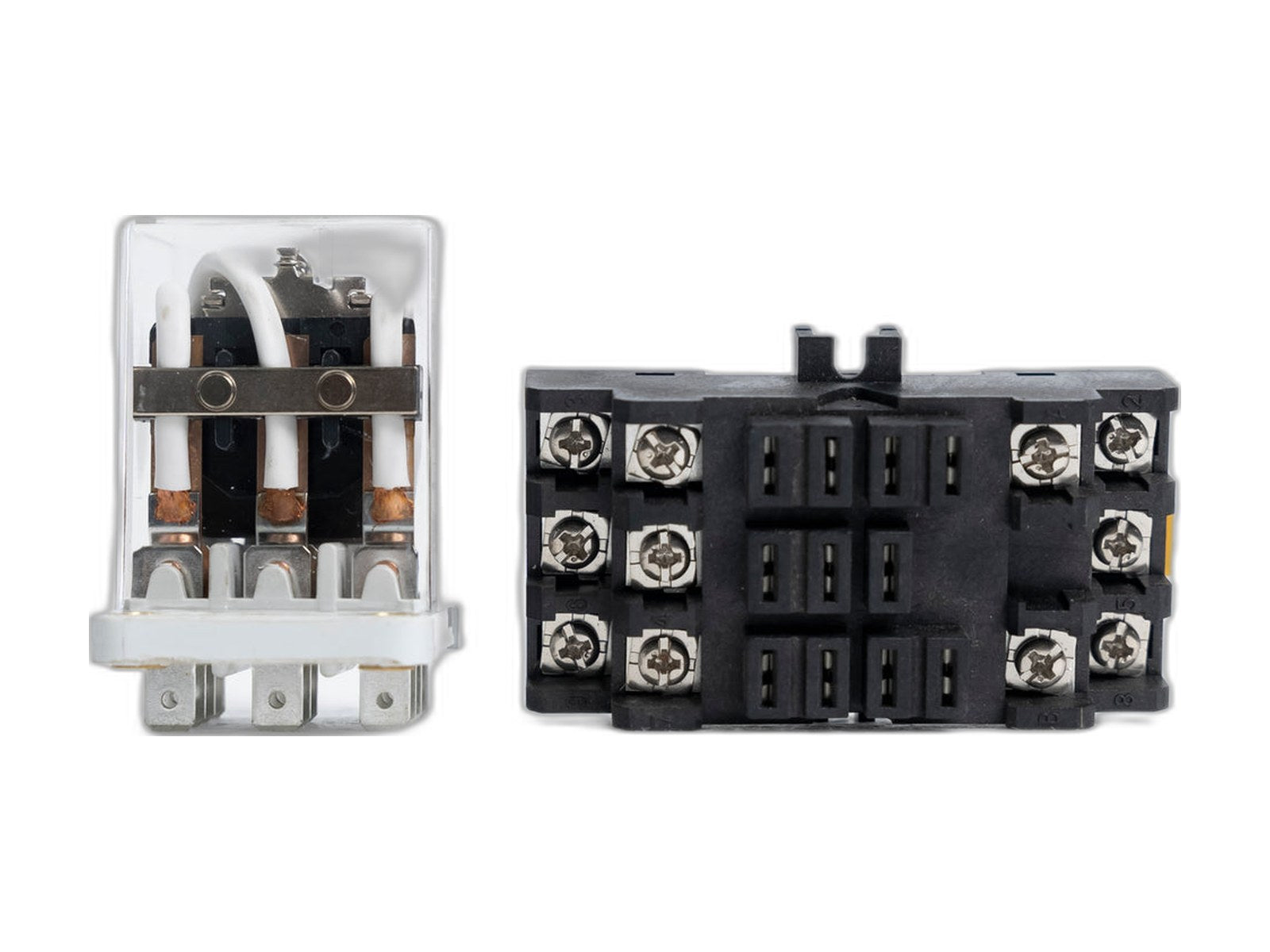 electric relay on white background