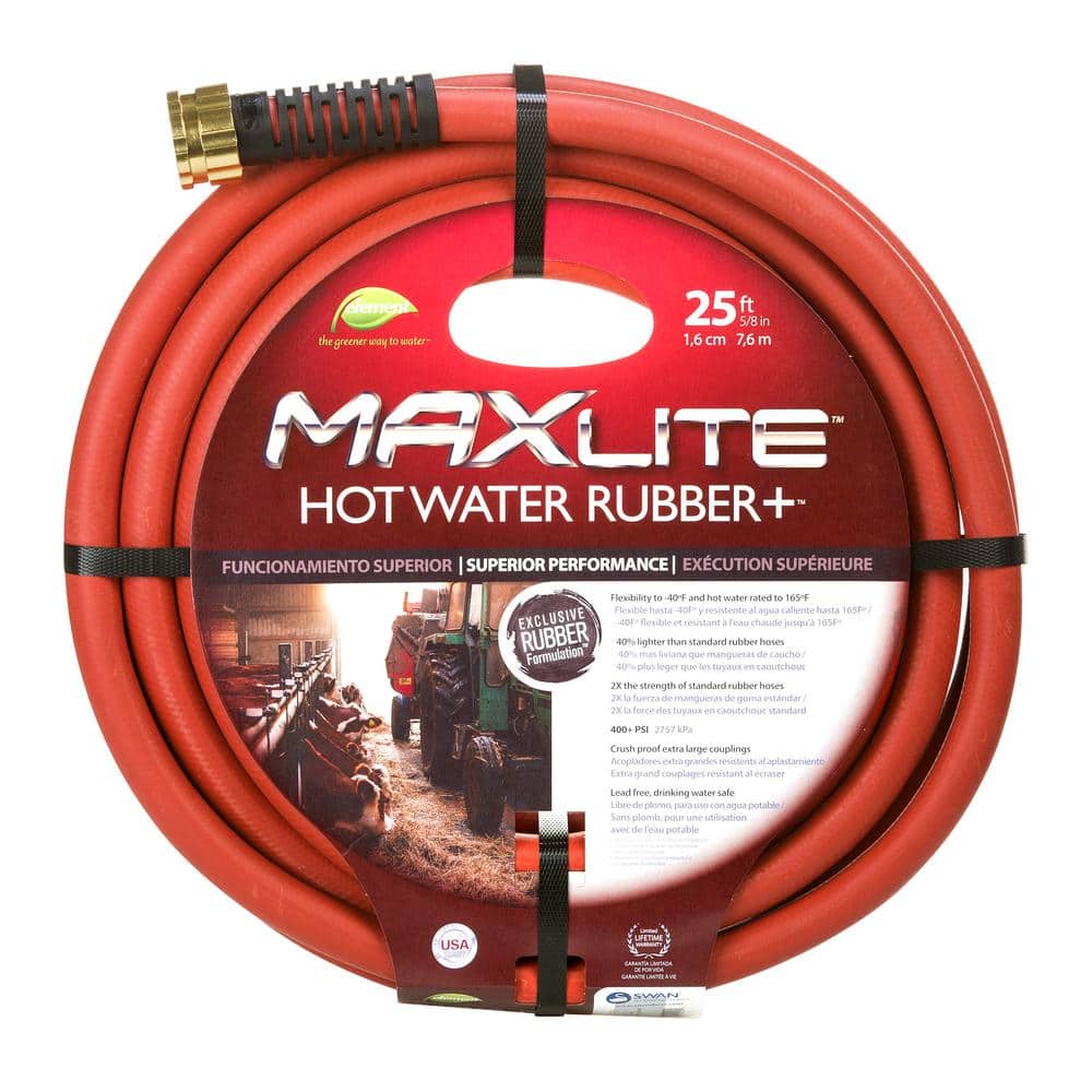 Element MAXLite hot water rubber hose, 25 ft