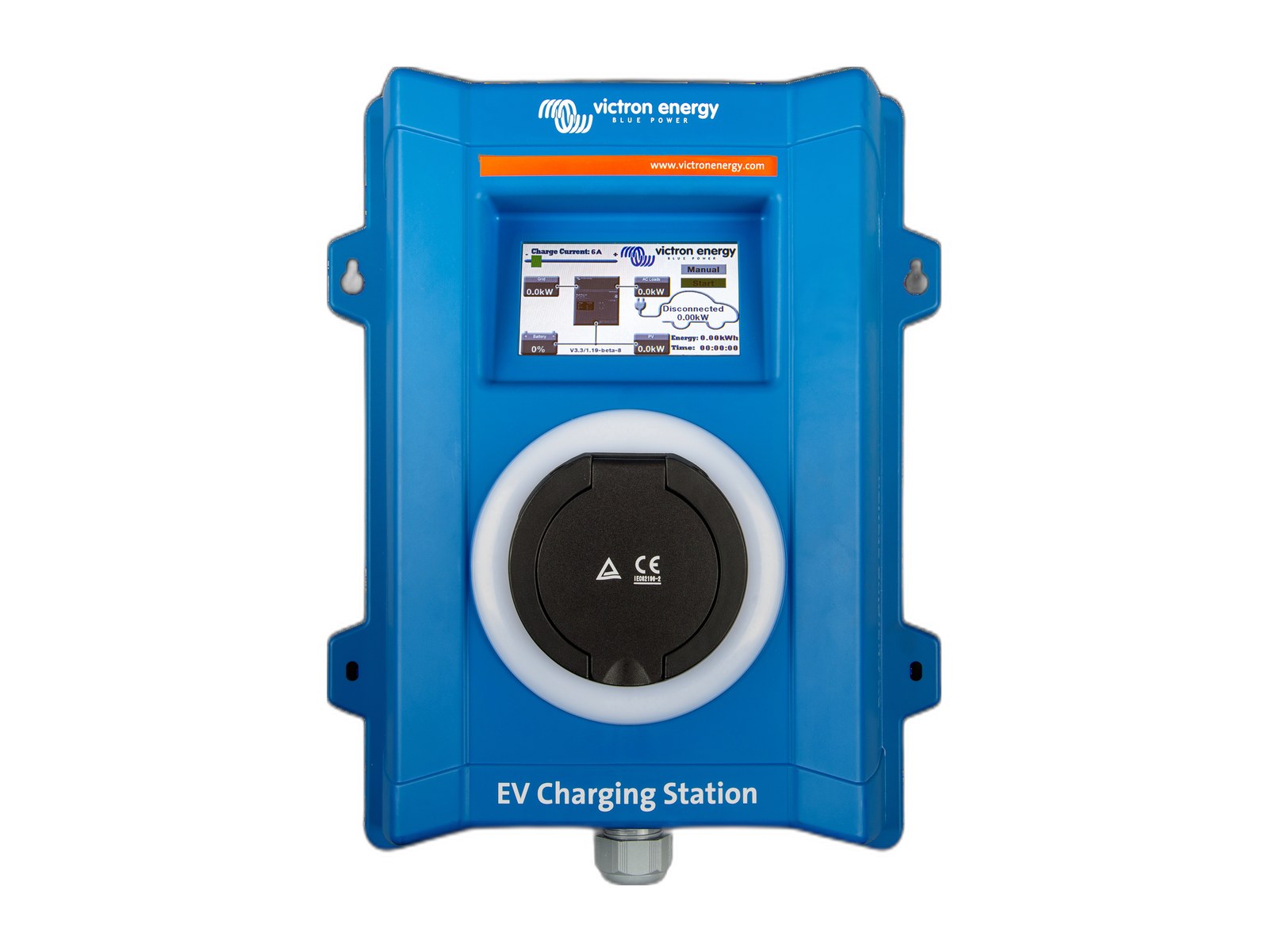 ev charging station on white background