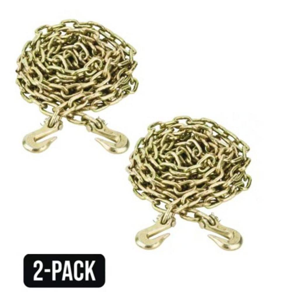 Grade 70 tow chain with grab hooks