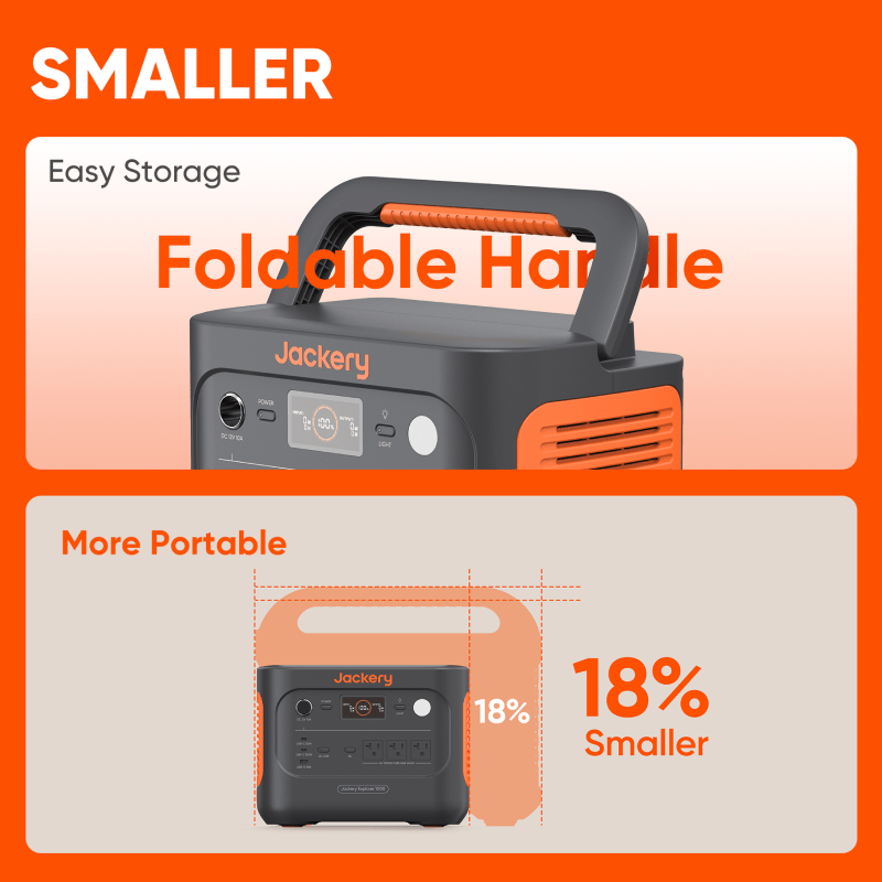 Jackery Explorer 1000 v2 portable power station front view