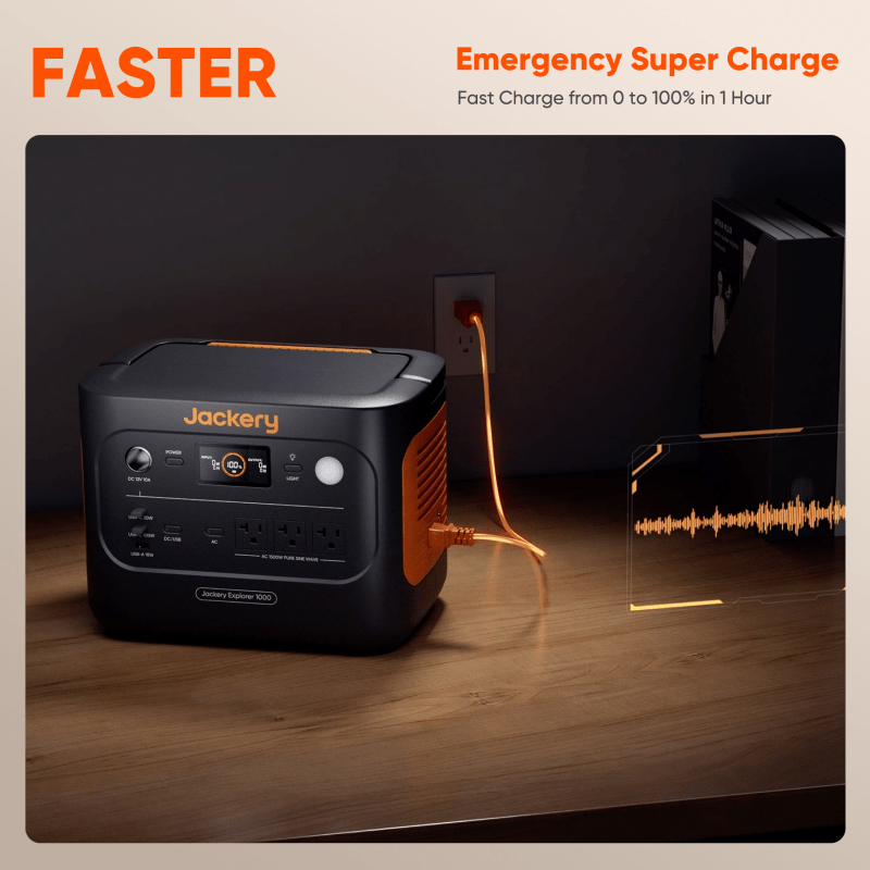 Jackery Explorer 1000 v2 portable power station front view