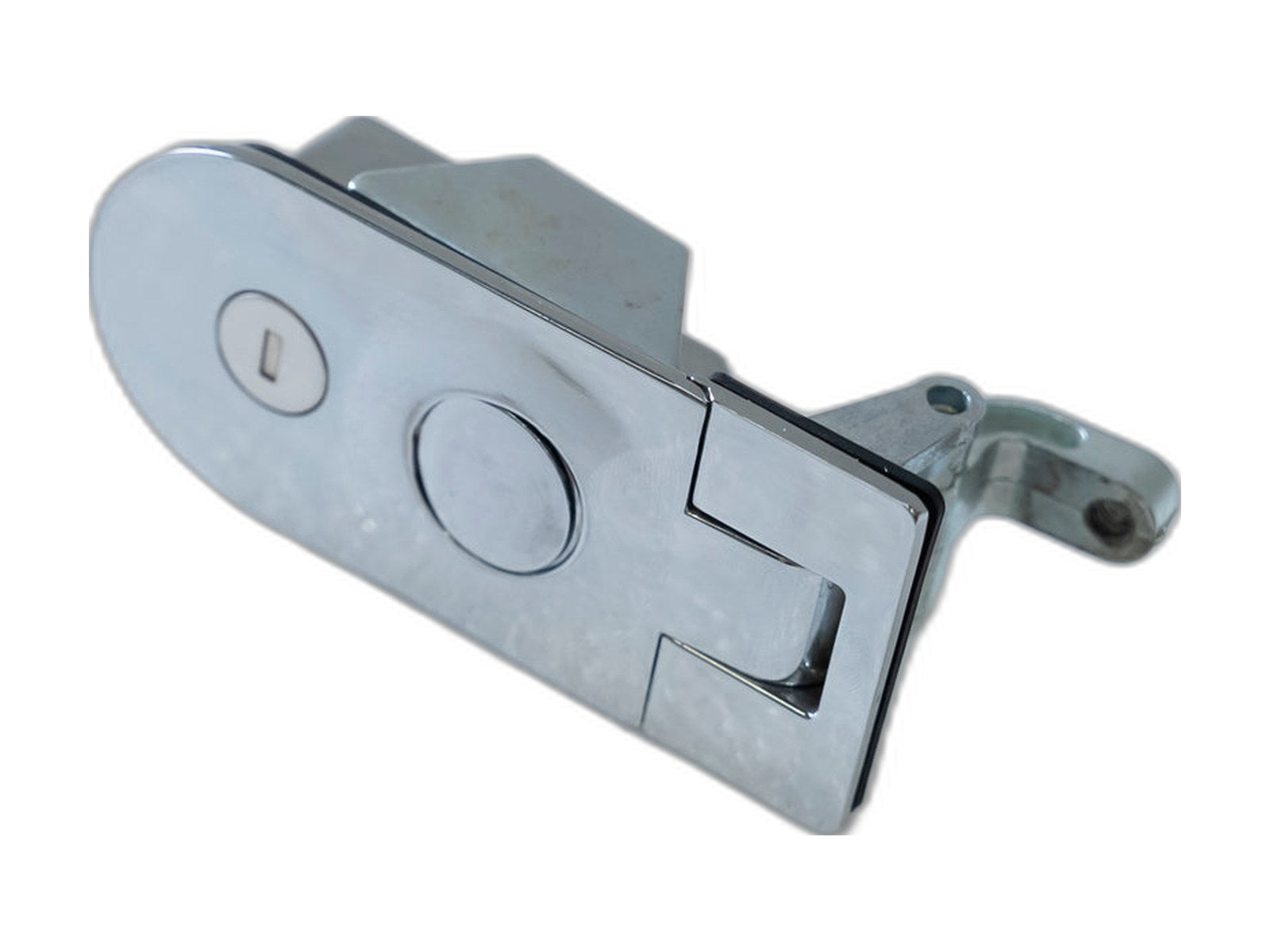 external cabinet door lock on white background