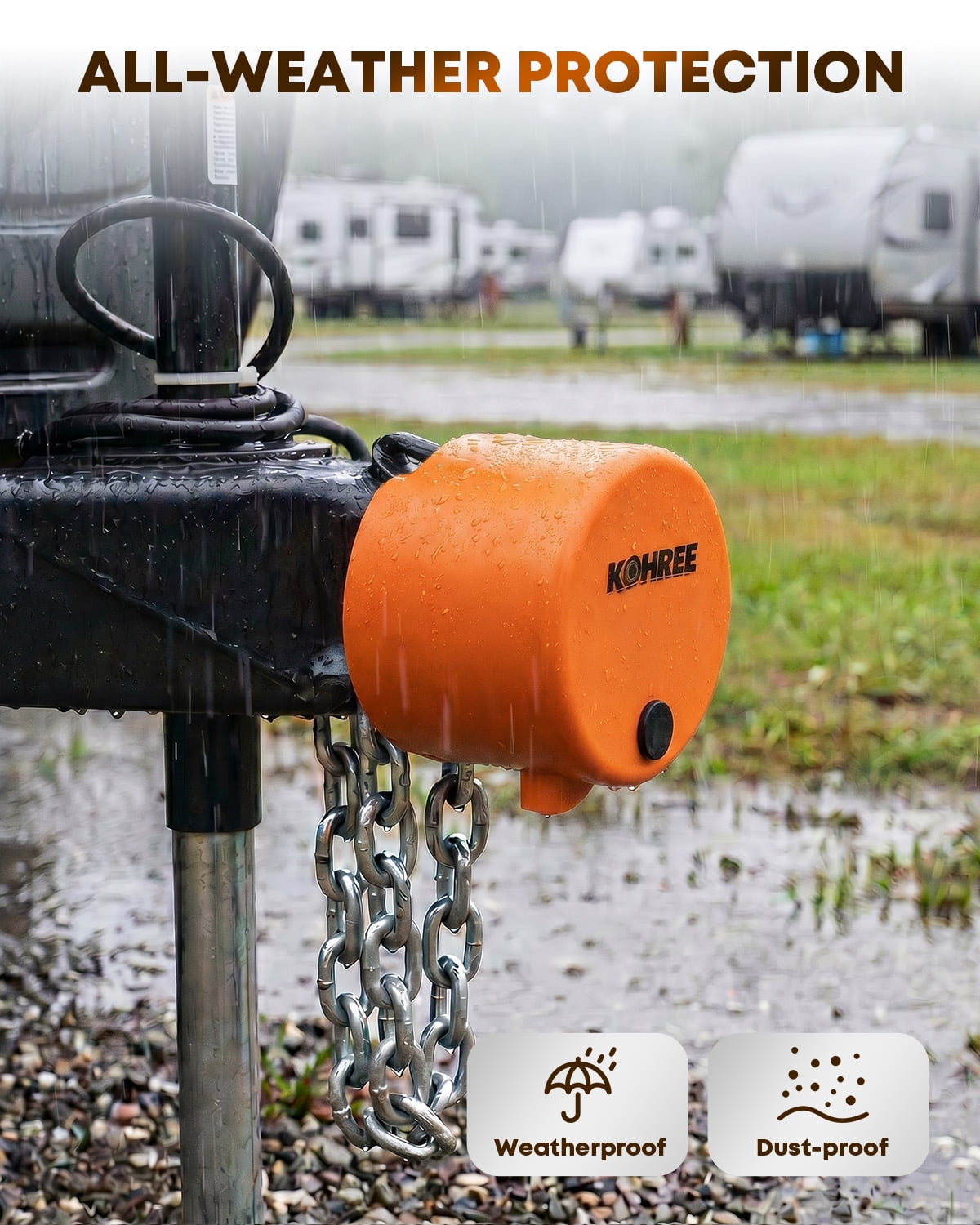 Kohree orange coupler lock, view 4