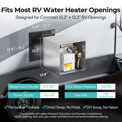 Fogatti tankless RV water heater, view 6