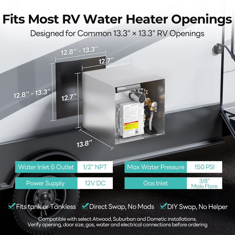 Fogatti tankless RV water heater, view 6