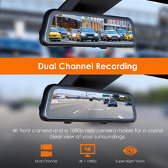 4K mirror dash cam, view 6